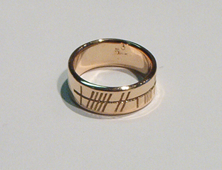 Gold Ogham Ring